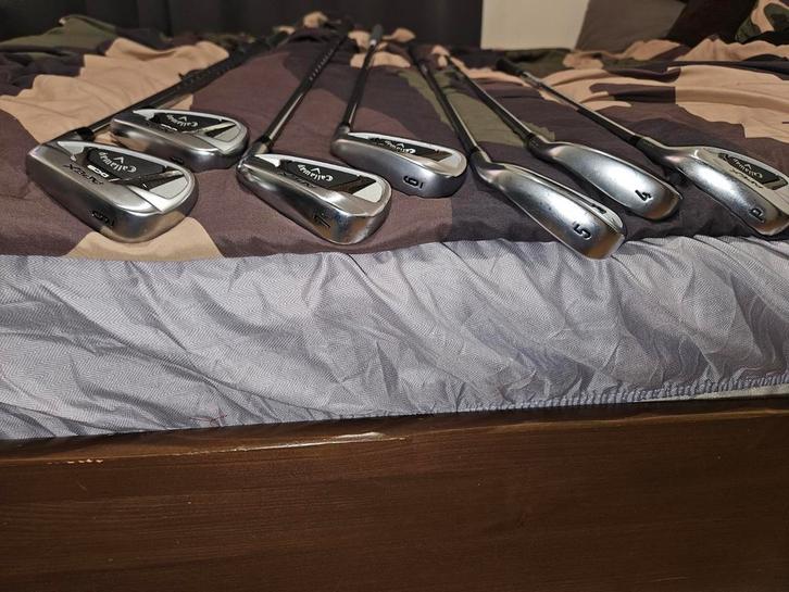 Callaway IJzers 9 t/m 4 + PW - Zo Goed Als Nieuw! Rechthandi, Sport en Fitness, Golf, Set, Callaway, Ophalen