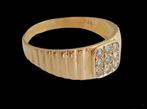Prachtige 18 karaat Gouden Ring met 9 Diamanten , Nieuw, Goud, Goud, Met edelsteen