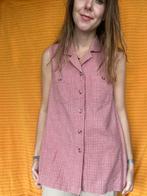 Vintage mouwloze blouse - katoen - rood, Kleding | Dames, Gedragen, Maat 38/40 (M), Vintage, Ophalen of Verzenden