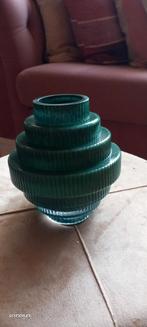 Art Deco Vaas - Groen - Nieuw, Huis en Inrichting, Woonaccessoires | Vazen, Nieuw, Ophalen of Verzenden, Glas, Minder dan 50 cm