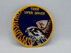 US Air Force patch 79th Fighter Squadron Tiger Viper Driver, Verzenden, Luchtmacht, Amerika, Embleem of Badge