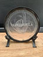 vintage glazen plaquette wetenschapsprijs A J Burggraaf, Ophalen of Verzenden