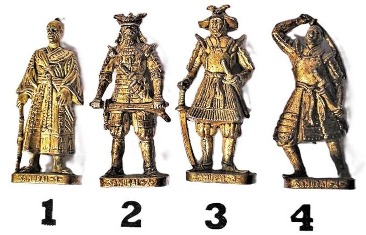 24-Ferrero kinder surprise metal SAMURAI rond 1600 serie, Verzamelen, Verrassingseieren, Zo goed als nieuw, Overige typen, Ophalen of Verzenden