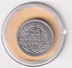 25 Cent 1940 met krasje, Postzegels en Munten, Munten | Nederland, Verzenden, Zilver, 25 cent, Koningin Wilhelmina