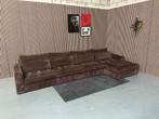 GRATIS LEVERING Ribstof Loungebank Bruin 410x175 GEREINIGD