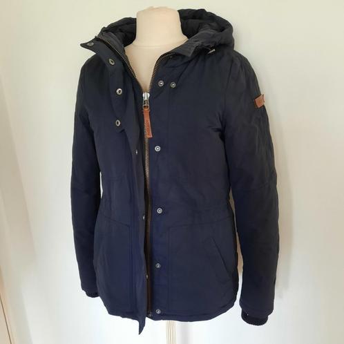 MOSCOW parka jas dons donker blauw maat S, Kleding | Dames, Jassen | Winter, Zo goed als nieuw, Maat 36 (S), Blauw, Ophalen of Verzenden