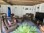 Zeer nette loungeset. Kunstof rotan, donker bruin,, Tuin en Terras, Ophalen, 4 zitplaatsen, Rotan, Zo goed als nieuw