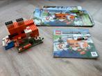 LEGO Minecraft De Vossenhut 21178, Ophalen of Verzenden, Zo goed als nieuw, Complete set, Lego