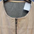 Arma shirt / truitje creme leer met grijs gebreid 36 S 44431, Arma, ., Arma, Ophalen of Verzenden