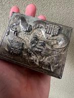 Chinees japan vintage verzilverd doosje Chinese draak china, Antiek en Kunst, Ophalen of Verzenden