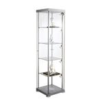 Vitrinekast glas vierkant glasvitrine met slot, Minder dan 50 cm, Met deur(en), Verzenden, Nieuw