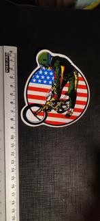 BMX crossfiets usa vintage vinyl sticker, Ophalen of Verzenden, Zo goed als nieuw
