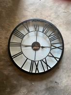 Zwarte klassieke vintage brocante klok 36cm, Huis en Inrichting, Woonaccessoires | Klokken, Ophalen, Zo goed als nieuw, Analoog