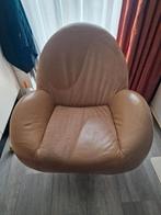 Leolux draaistoel leer met suède, Ophalen, Gebruikt, Eenpersoons, Minder dan 150 cm