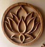 Houtsnijwerk Lotus - 30 cm, Ophalen of Verzenden