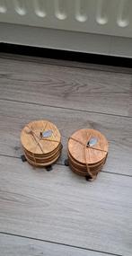 Houten onderzetters, Ophalen, Zo goed als nieuw, Glas of Kopje