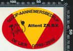 Sticker: Sloop Aannemersbedrijf Attent - De Lier, Ophalen of Verzenden, Zo goed als nieuw, Bedrijf of Vereniging