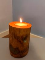 Handgemaakte Kaarsenhouder Boomstam - Uniek!, Ophalen of Verzenden, Nieuw, Hout, Minder dan 25 cm
