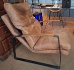 Bruin Lederen Relaxstoel, 75 tot 100 cm, Ophalen of Verzenden, 75 tot 100 cm, Modern