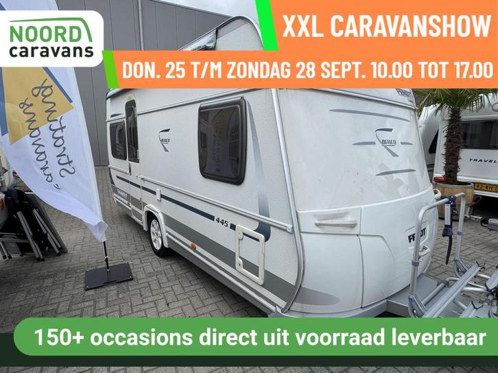Fendt Bianco 445 MOVER + ZAKLUIFEL + VOORTENT + FRANSBED, Caravans en Kamperen, Caravans, Bedrijf, tot en met 4, 1000 - 1250 kg