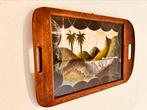 Vintage Art Deco Butterfly Wing Dienblad / Wanddecoratie, Ophalen of Verzenden, Zo goed als nieuw, Hout