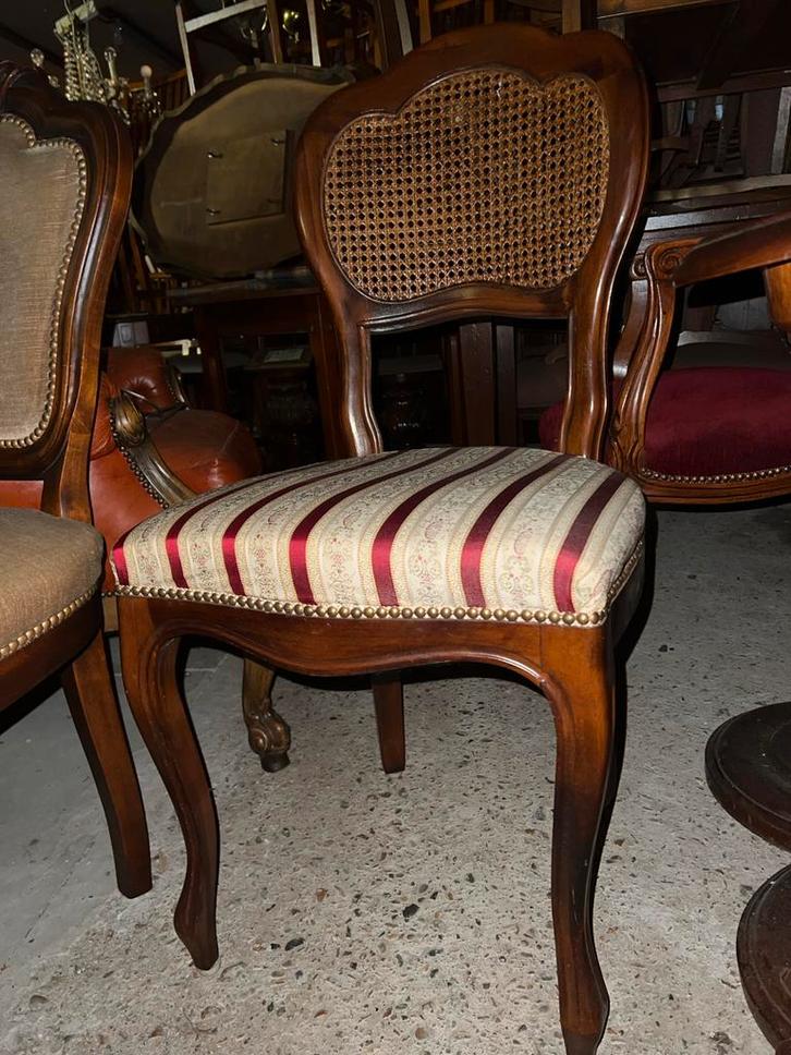 6 Kersen Eetkamerstoelen, Antiek en Kunst, Antiek | Meubels | Stoelen en Banken, Ophalen