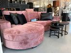 Luxe Velvet Teddy Loungebank Mila Roze 170x300cm NIEUW, Huis en Inrichting, Nieuw, 300 cm of meer, 150 cm of meer, Stof