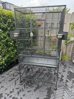 Vogelkooi / Papegaaienkooi Keddoc Alaska Donkergrijs, Dieren en Toebehoren, Ophalen, Zo goed als nieuw, Aluminium, Vogelkooi
