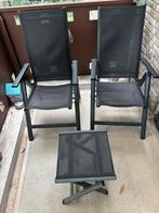 2x tuin standenstoel Lomma van Jysk+ voetenbankje., Tuin en Terras, Tuinstoelen, Ophalen, Zo goed als nieuw