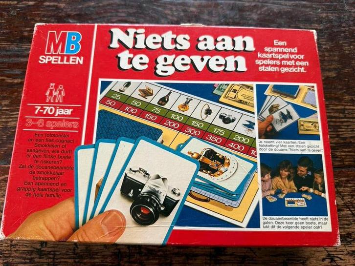 MB vintage spel Niets aan te geven 1981 compleet, Hobby en Vrije tijd, Gezelschapsspellen | Kaartspellen, Gebruikt, Ophalen of Verzenden