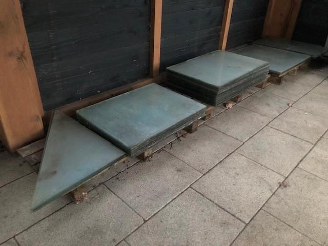 Glas voor de kas (gemarmerd), Tuin en Terras, Kassen, Gebruikt, Kweekkas, Overige materialen, Glas, Ophalen