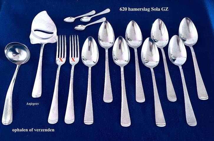 Hamerslag 620 Sola GZ 13 stuks € 15 rvs Of los te koop, Antiek en Kunst, Antiek | Bestek, Ophalen
