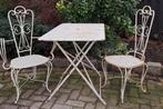 Frans Bistro Set Brocant Stijl, Overige materialen, Gebruikt, Tuinset, Eettafel