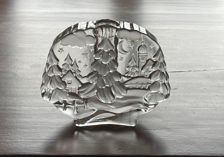 Walther Glas kerst solifleur vaas, Antiek en Kunst, Antiek | Glas en Kristal, Ophalen of Verzenden