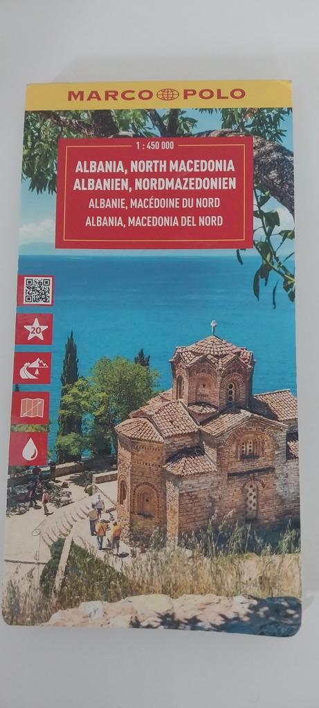 Marco Polo wegenkaart Albanië & Noord-Macedonië, Boeken, Atlassen en Landkaarten, Zo goed als nieuw, Landkaart, Europa Overig