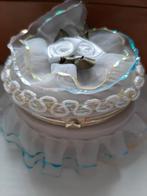 Snuisterijen doosje met decoratie, Ophalen of Verzenden, Gebruikt, Porselein