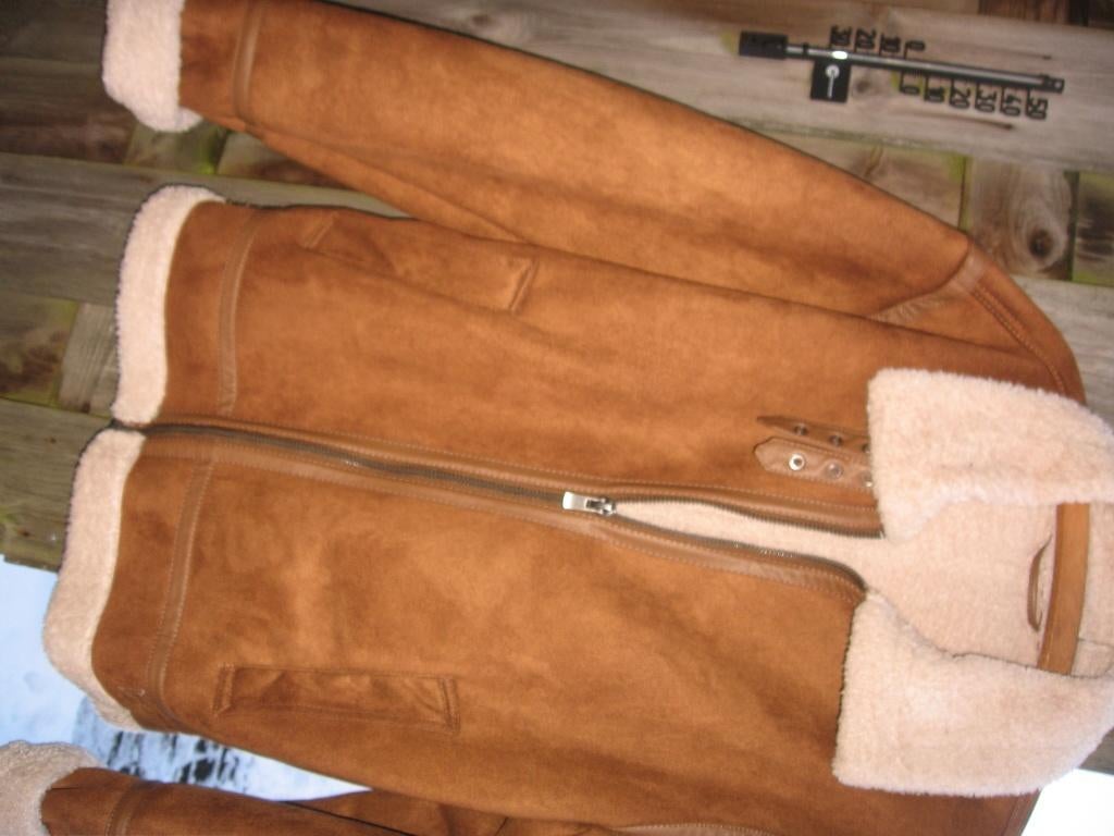 suede jas, Ophalen of Verzenden, Zo goed als nieuw, Maat 48/50 (M), Bruin