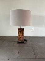 Tafellamp hout boomstam, Huis en Inrichting, Lampen | Tafellampen, Ophalen, Zo goed als nieuw