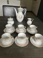 Vintage Porseleinen Koffieservies met Bloemen, Huis en Inrichting, Keuken | Servies, Ophalen of Verzenden, Zo goed als nieuw, Overige stijlen