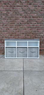 Schoenenbank , Schoenenkast Wit met Grijs Kussen 87x30x50cm, Huis en Inrichting, Kasten | Schoenenkasten, Ophalen of Verzenden