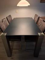 Eettafel met 4 stoelen, Huis en Inrichting, Tafels | Eettafels, Ophalen, 100 tot 150 cm, 50 tot 100 cm, Zo goed als nieuw