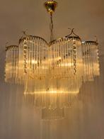 Vintage Hollywood kroonluchter hanglamp kristal staafjes, Huis en Inrichting, Lampen | Kroonluchters, Ophalen of Verzenden