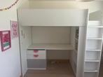 Ikea hoogslaper met bureau smastad wit, Ophalen, Zo goed als nieuw, Hoogslaper