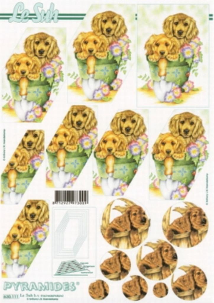 d36 knipvel le suh pyramide 630.111 honden, Hobby en Vrije tijd, Kaarten | Zelf maken, Nieuw, Knipvel, Dieren, Ophalen of Verzenden