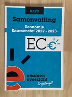 ExamenOverzicht - Samenvatting Examenstof Economie HAVO, HAVO, Economie, Ophalen of Verzenden, Zo goed als nieuw