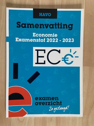 ExamenOverzicht - Samenvatting Examenstof Economie HAVO