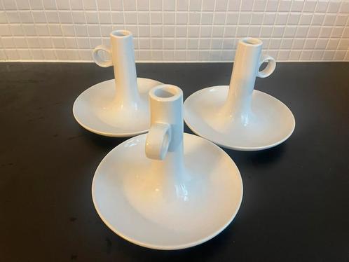 Ikea BJORKEFALL, Jon Eliason, 3 x witte kandelaren 2011, Huis en Inrichting, Woonaccessoires | Kandelaars en Kaarsen, Zo goed als nieuw