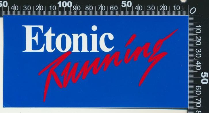 Sticker: Etonic Running, Verzamelen, Stickers, Zo goed als nieuw, Sport, Ophalen of Verzenden