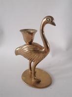 hollywood regency messing/koper kandelaar in vorm van vogel, Ophalen of Verzenden, Koper