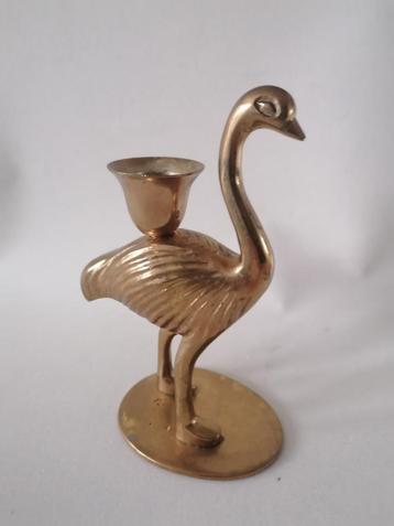 hollywood regency messing/koper kandelaar in vorm van vogel beschikbaar voor biedingen